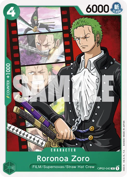 Roronoa Zoro, PARAMOUNT WAR #OP02-043_p1