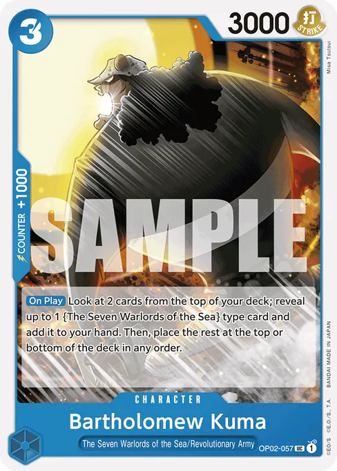 Bartholomew Kuma, OP02-057, Reprint 1, English
