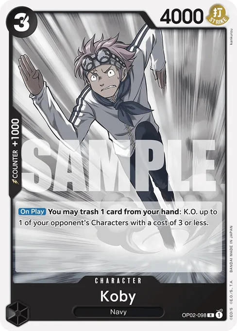 Koby, OP02-098, Reprint 1, English