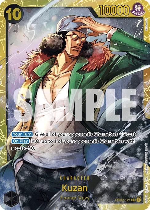 Kuzan, OP02-121, Reprint 1, English
