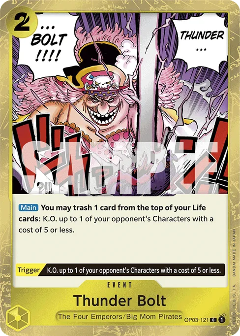 Thunder Bolt, OP03-121, Parallel 3, English