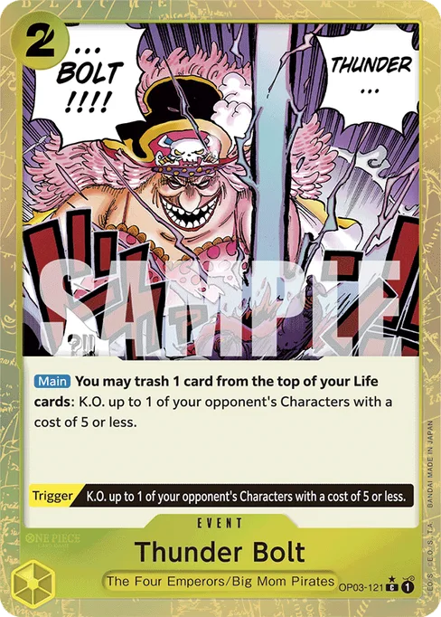 Thunder Bolt, OP03-121, Parallel 4, English