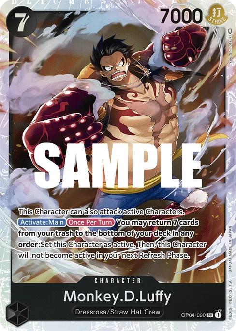 Monkey D. Luffy, OP04-090, Base, English