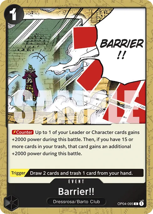 Barrier!!, OP04-095, Reprint 1, English