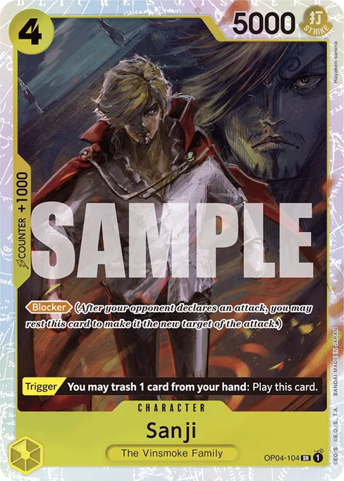 Sanji, OP04-104, Reprint 1, English
