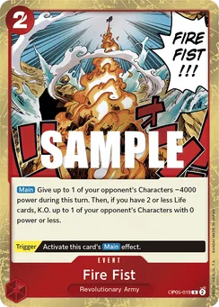 Fire Fist, Normal