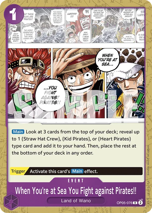 When You're at Sea You Fight against Pirates!!, OP05-076, Parallel 1, English