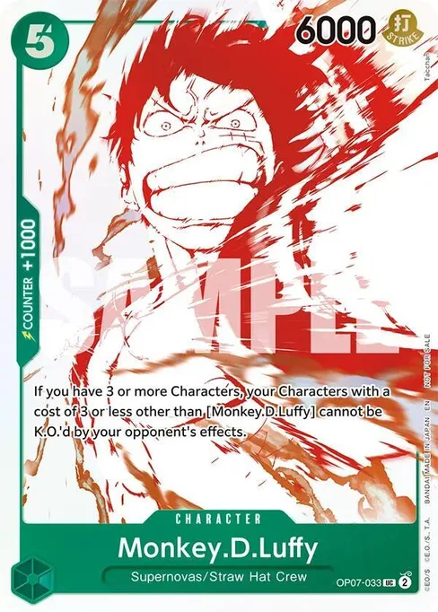 Monkey D. Luffy, OP07-033, Parallel 2, English