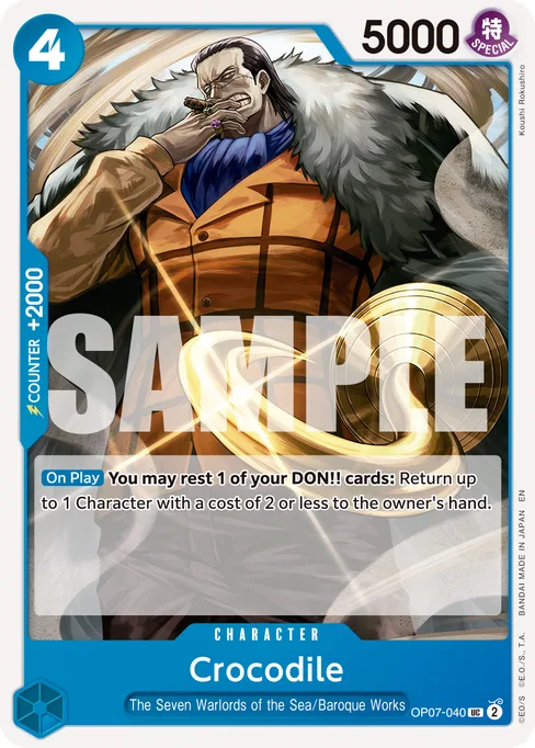 Crocodile, OP07-040, Reprint 1, English