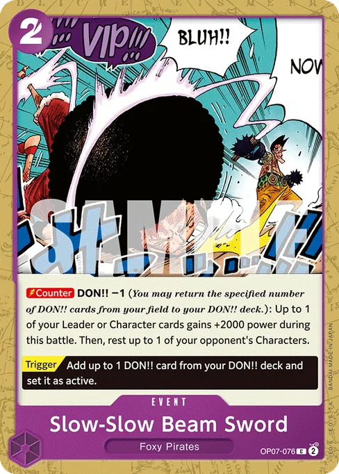Slow-Slow Beam Sword, 500 YEARS IN THE FUTURE #OP07-076