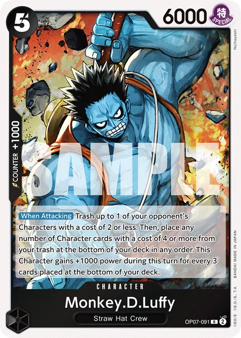 Monkey D. Luffy, OP07-091, Base, English