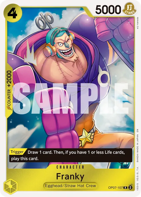 Franky, OP07-107, Reprint 1, English