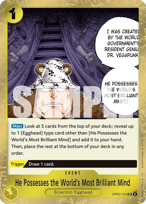 He Possesses the World's Most Brilliant Mind, OP07-114, Parallel 1, English