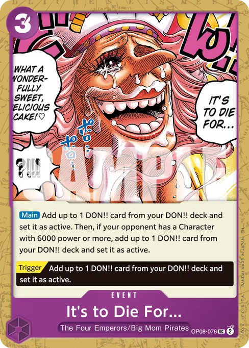 It's to Die For..., OP08-076, Reprint 1, English