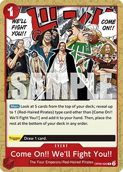 Come On!! We'll Fight You!!, OP09-020, Parallel 1, English