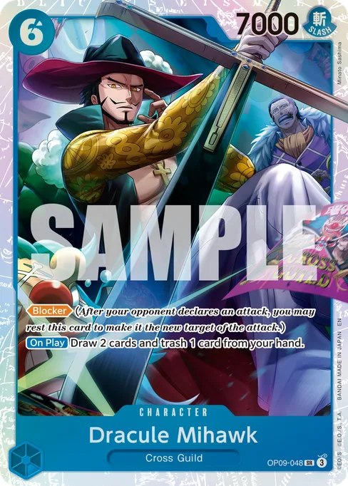 Dracule Mihawk, OP09-048, Reprint 1, English