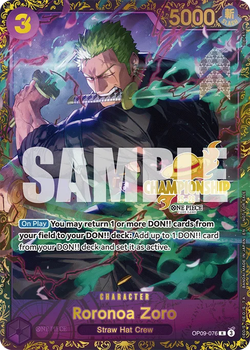 Roronoa Zoro, EMPERORS IN THE NEW WORLD #OP09-076_p1