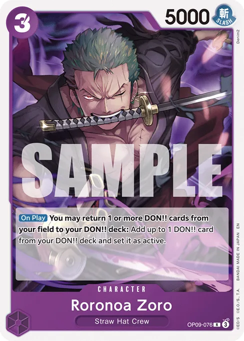 Roronoa Zoro, OP09-076, Reprint 1, English