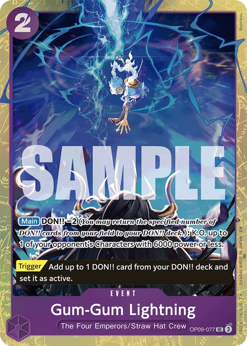 Gum-Gum Lightning, EMPERORS IN THE NEW WORLD #OP09-077_p2