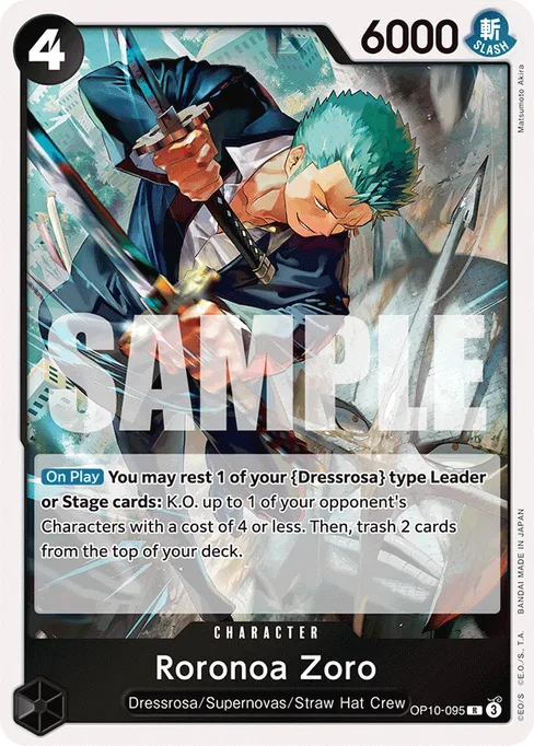 Roronoa Zoro, OP10-095, Base, English