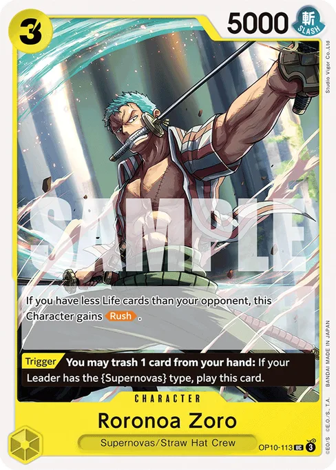 Roronoa Zoro, OP10-113, Base, English
