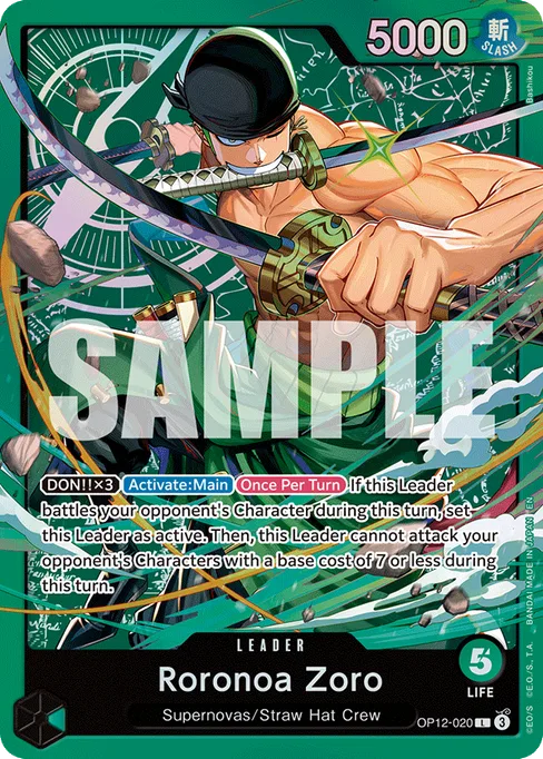 Roronoa Zoro, OP12-020, Parallel 5, English