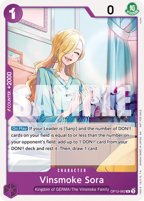 Vinsmoke Sora, OP12-062, Parallel 1, English
