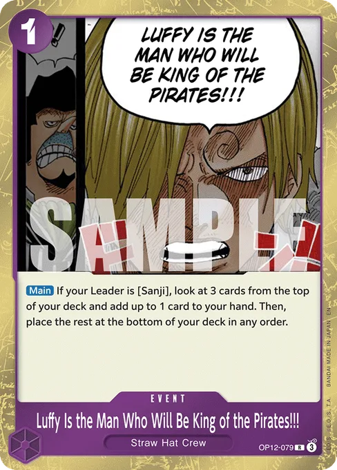 Luffy Is the Man Who Will Be King of the Pirates!!!, LEGACY OF THE MASTER #OP12-079