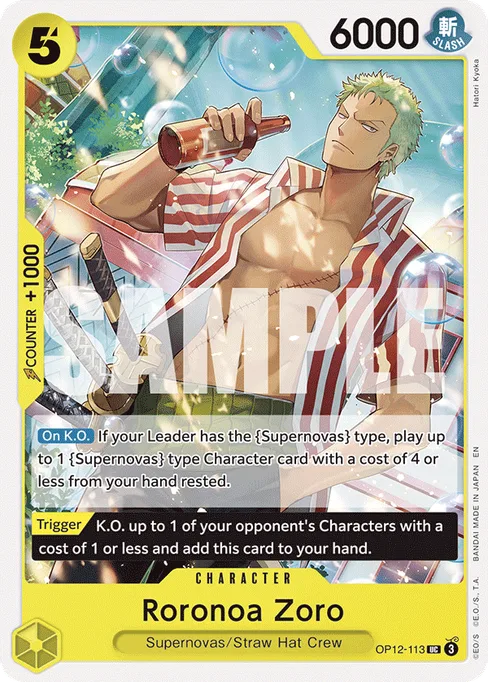 Roronoa Zoro, OP12-113, Base, English