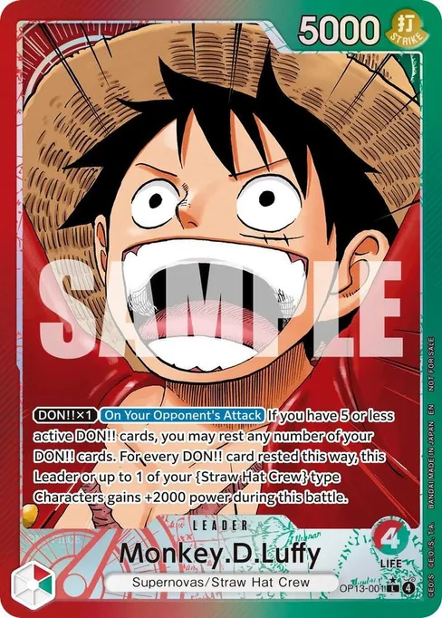 Monkey D. Luffy, OP13-001, Parallel 2, English