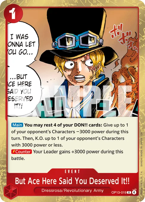 But Ace Here Said You Deserved It!!