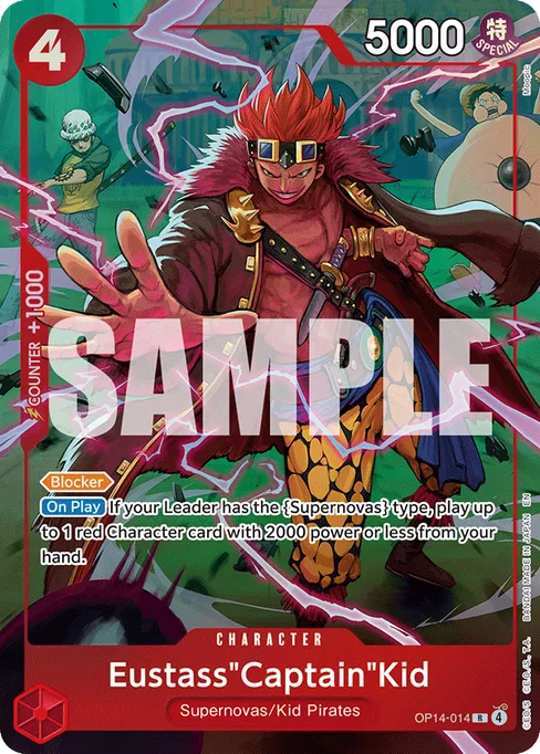Eustass"Captain"Kid, THE AZURE SEA’S SEVEN #OP14-014_p2