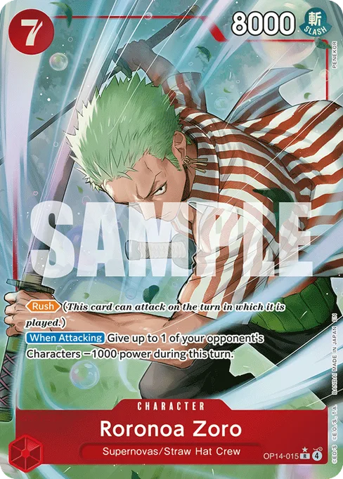 Roronoa Zoro, THE AZURE SEA’S SEVEN #OP14-015_p1