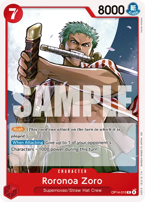 Roronoa Zoro, OP14-015, Reprint 1, English