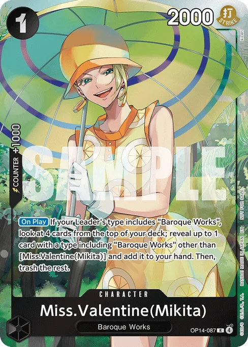 Miss.Valentine(Mikita), OP14-087, Parallel 1, English
