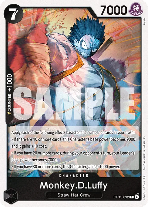 Monkey D. Luffy, OP15-092, Base, English