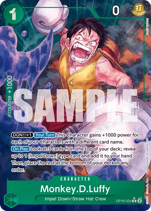Monkey.D.Luffy, THE TIME OF BATTLE #OP16-034_p1