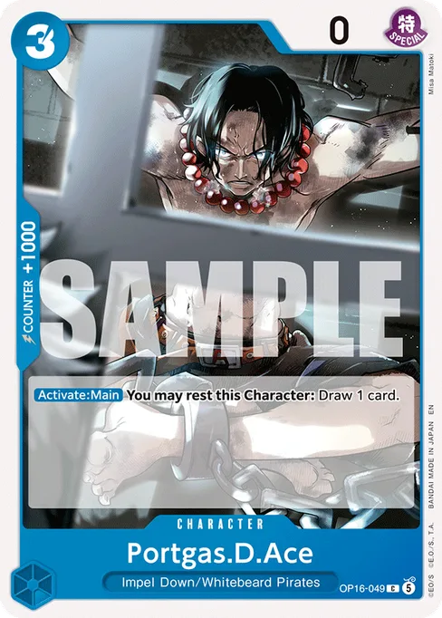 Portgas.D.Ace, OP16-049, Base, English
