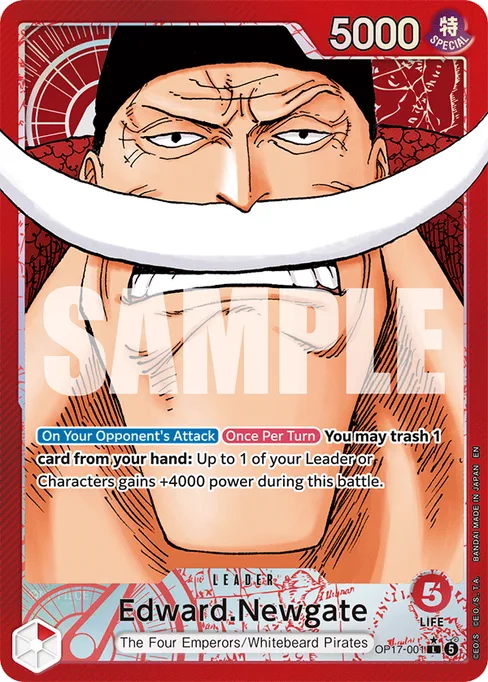 Edward.Newgate, BOOSTER PACK -THE WORLD’S STRONGEST WARRIORS #OP17-001_p1