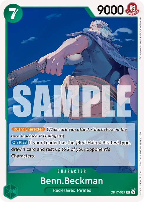 Benn.Beckman, BOOSTER PACK -THE WORLD’S STRONGEST WARRIORS #OP17-027