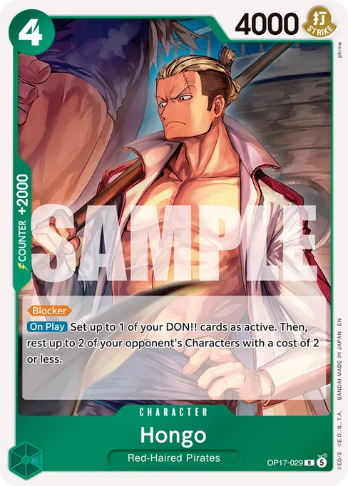 Hongo, BOOSTER PACK -THE WORLD’S STRONGEST WARRIORS #OP17-029