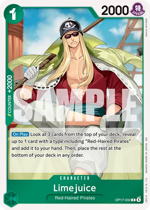 Limejuice, BOOSTER PACK -THE WORLD’S STRONGEST WARRIORS #OP17-032