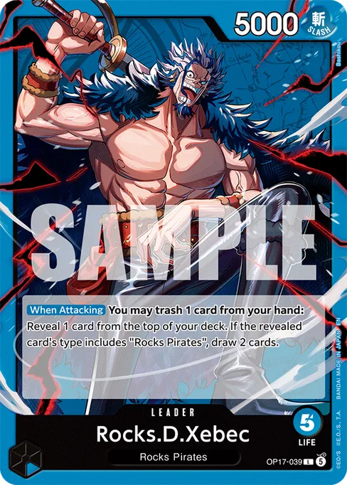 Rocks.D.Xebec, BOOSTER PACK -THE WORLD’S STRONGEST WARRIORS #OP17-039