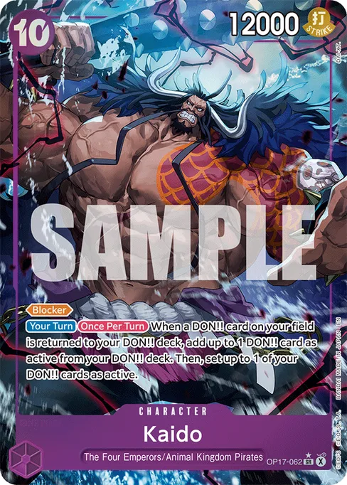 Kaido, BOOSTER PACK -THE WORLD’S STRONGEST WARRIORS #OP17-062_p1