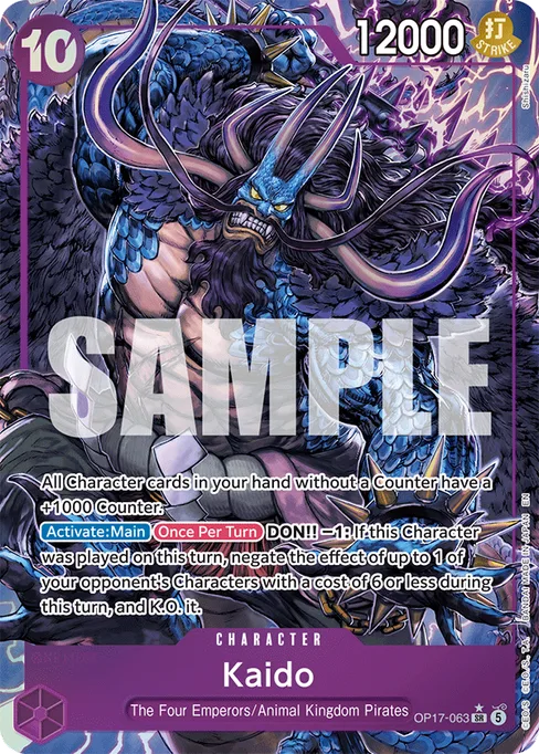 Kaido, BOOSTER PACK -THE WORLD’S STRONGEST WARRIORS #OP17-063_p1