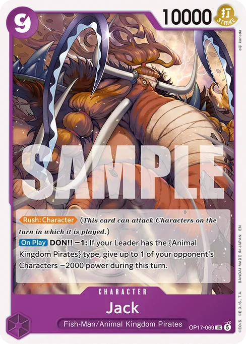 Jack, BOOSTER PACK -THE WORLD’S STRONGEST WARRIORS #OP17-069