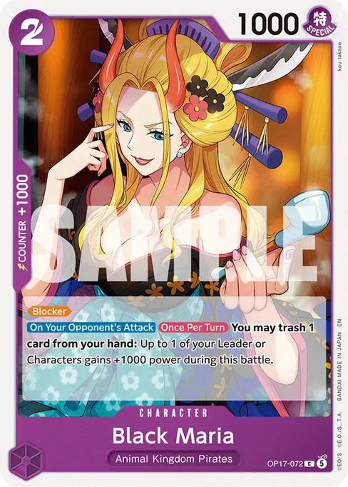 Black Maria, BOOSTER PACK -THE WORLD’S STRONGEST WARRIORS #OP17-072