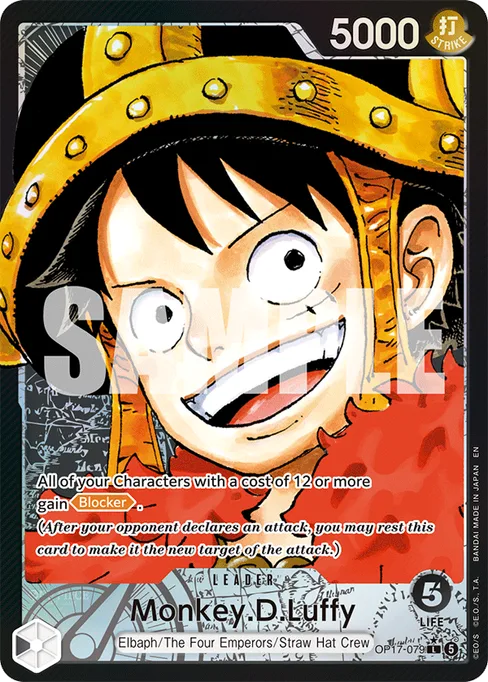 Monkey.D.Luffy, BOOSTER PACK -THE WORLD’S STRONGEST WARRIORS #OP17-079_p1