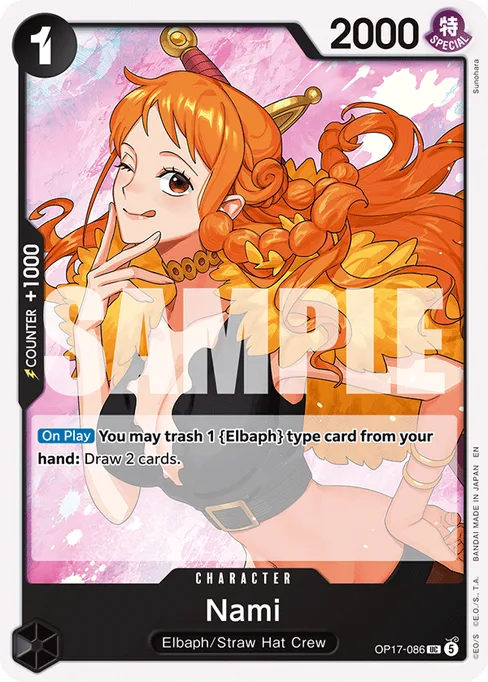 Nami, OP17-086, Base, English