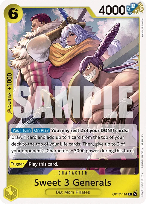 Sweet 3 Generals, BOOSTER PACK -THE WORLD’S STRONGEST WARRIORS #OP17-114